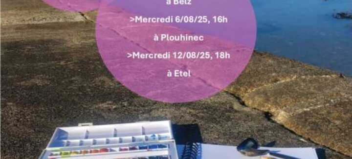 Atelier dessin "pêche" en Ria d'Etel Atelier dessin "pêche" en Ria d'Etel
