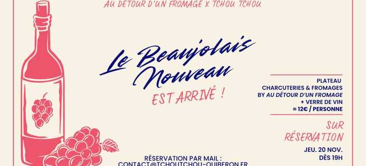 Soirée Beaujolais Nouveau - Tchou Tchou Quiberon