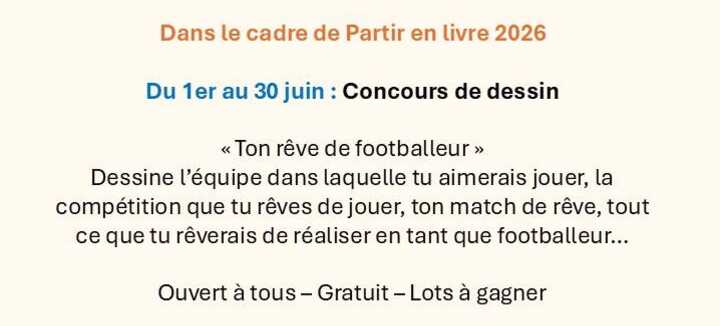 Concours de dessin: «Ton rêve de footballeur»