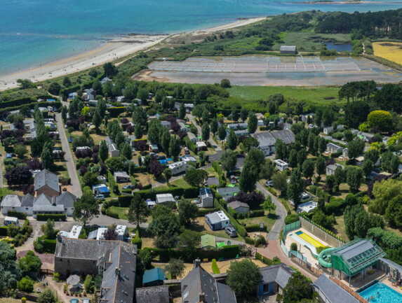 Camping de la plage - vue aérienne principale