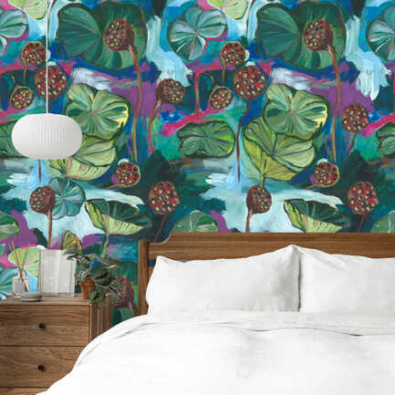 PAPIER-PEINT - NENUPHAR verde