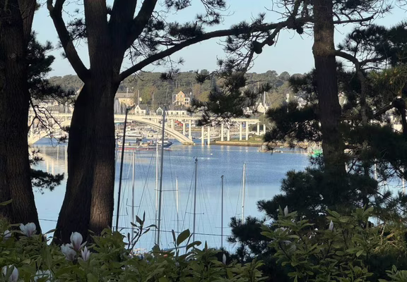 vue de la façade sur la mer et la trinité sur mer