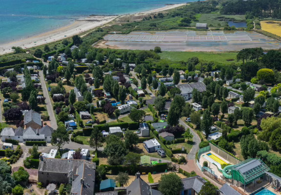 Camping de la plage - vue aérienne principale