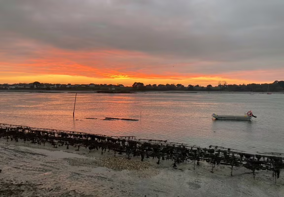 Belz - Larmor Ostrea - Coucher de soleil à marée basse